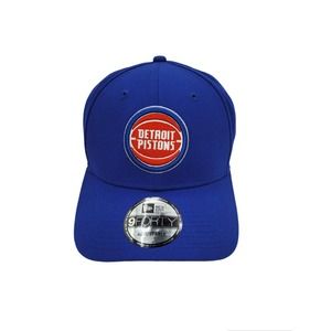 Detroit Pistons New Era 9Fifty Hook Loop Adjustable Hat Cap Blue Color Price Tag